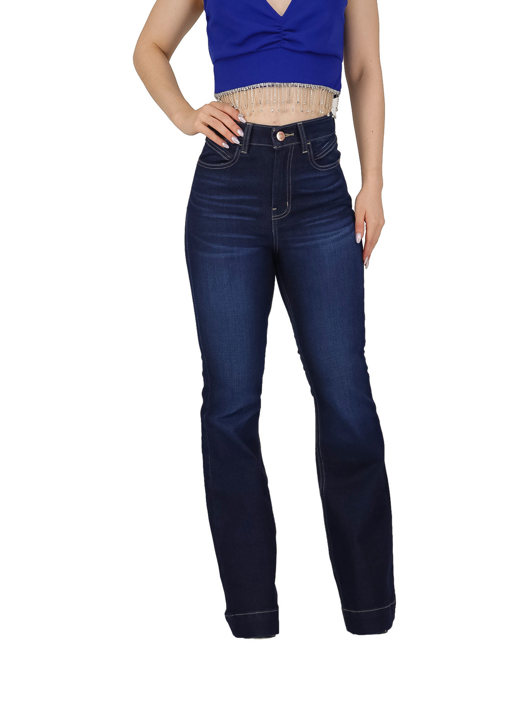 Pantalones OGGI Ruby Vintage Azul Oscuro para Mujer