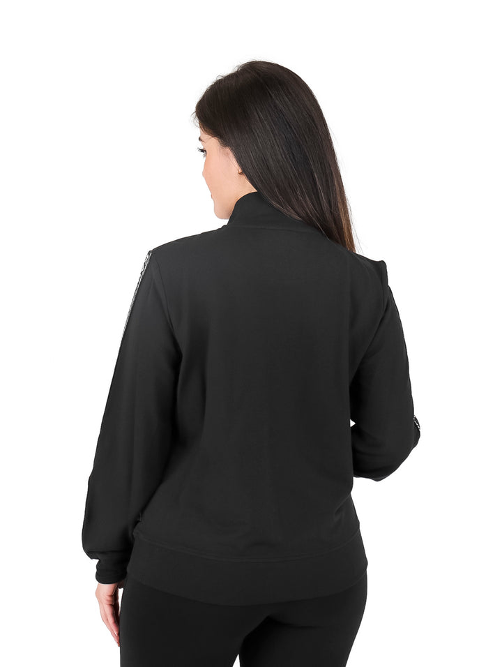 Sudadera con Cierre Karl Lagerfeld Negro y Plata para Mujer
