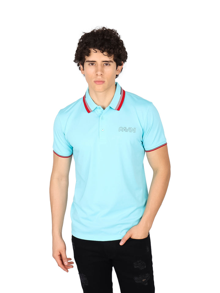 Playera Polo Pavini Azul Cielo para Hombre