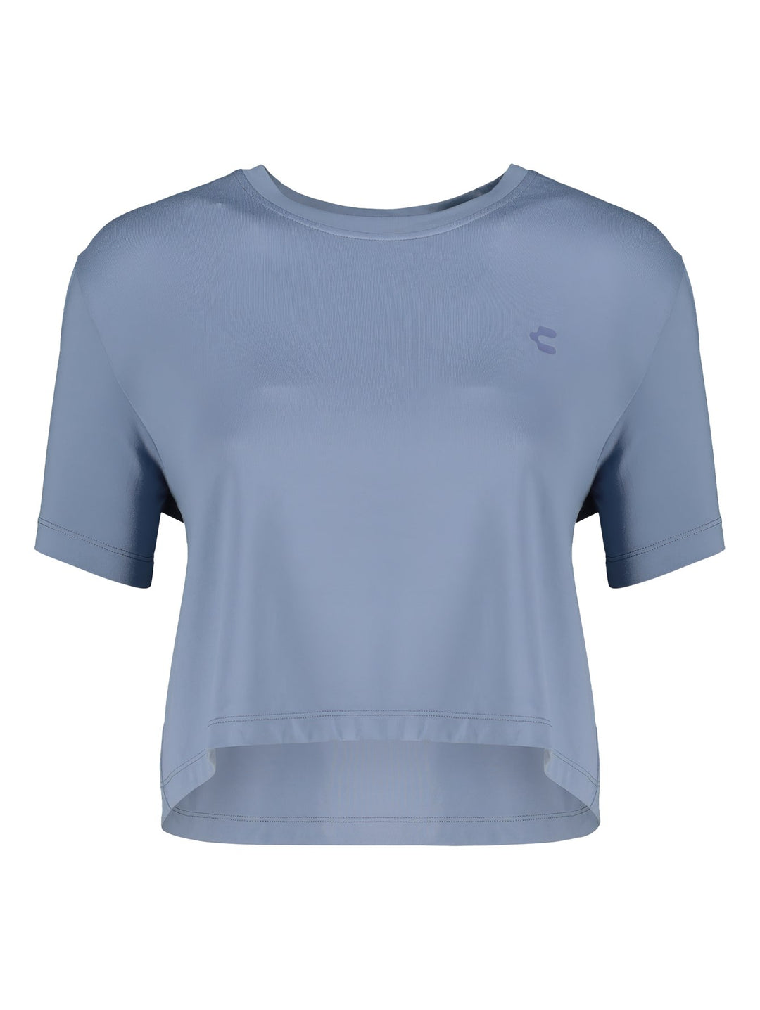 Playera Charly Crop Top Azul Lavanda para Mujer