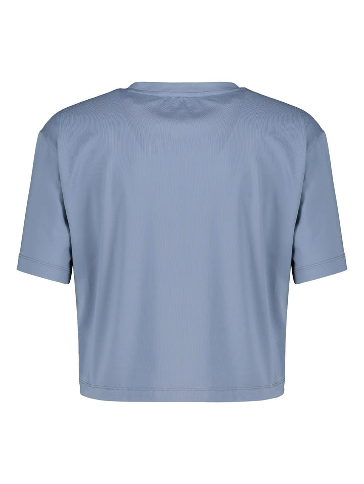 Playera Charly Crop Top Azul Lavanda para Mujer