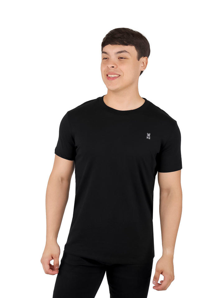 Playera Varanasi Cuello Redondo Negro para Hombre