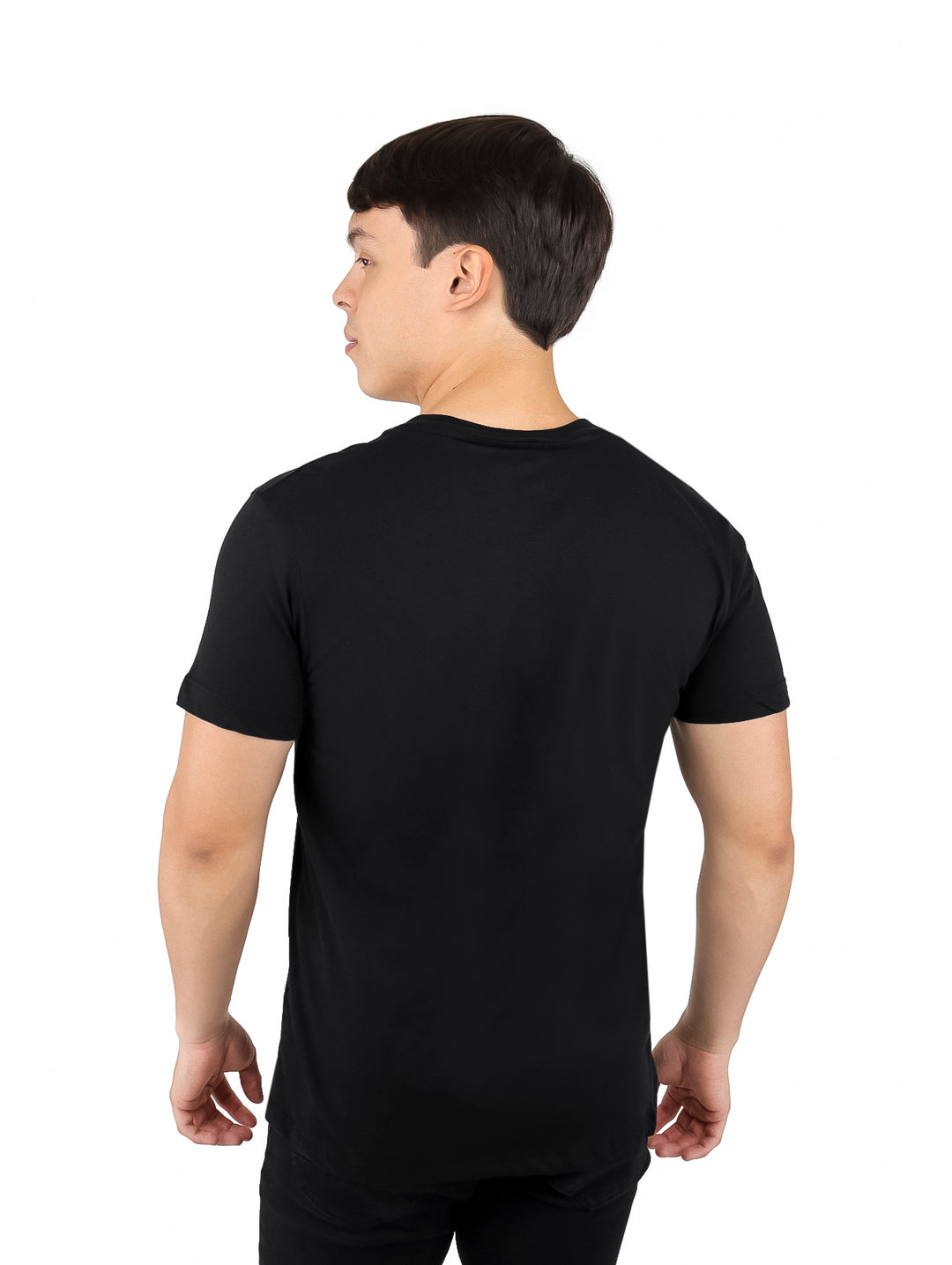 Playera Varanasi Cuello Redondo Negro para Hombre