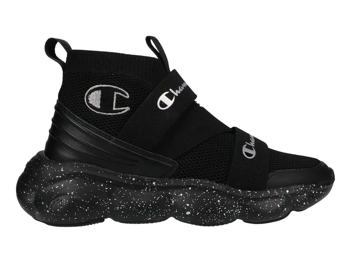 Tenis Champion Z Hi Negro y Plata para Mujer