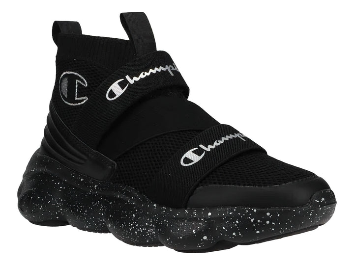 Tenis Champion Z Hi Negro y Plata para Mujer