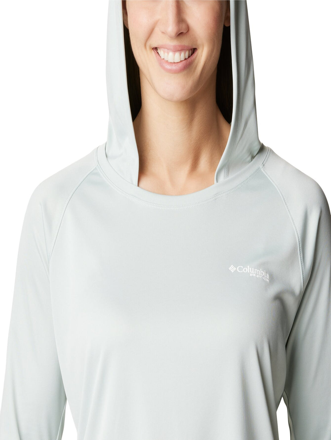 Playera con Capucha Columbia Verde Claro para Mujer