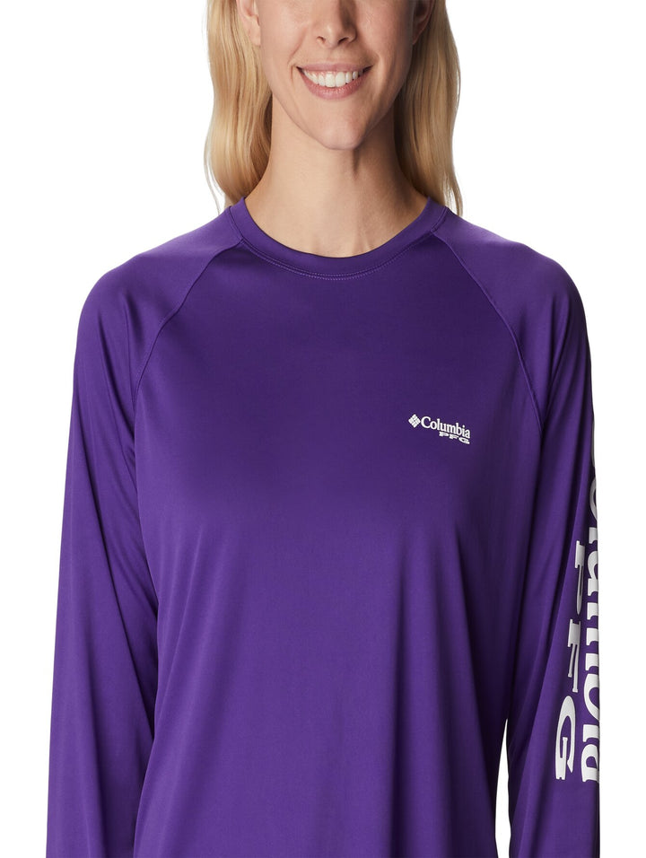 Playera Columbia Manga Larga Morada para Mujer