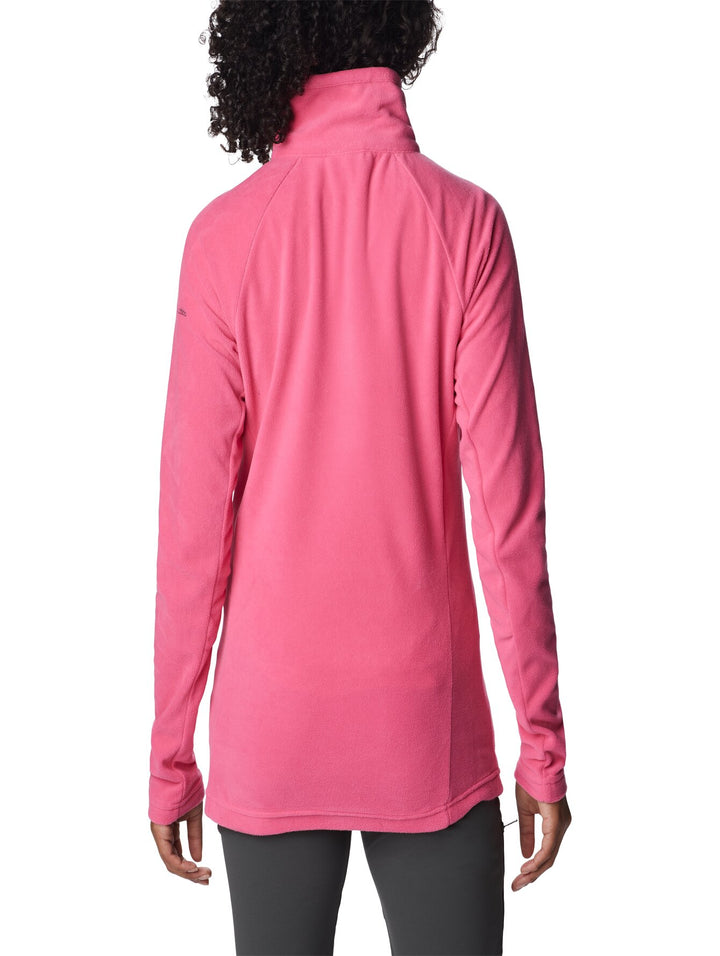 Sudadera Columbia color rosa intenso con medio cierre y cuello alto para Mujer.