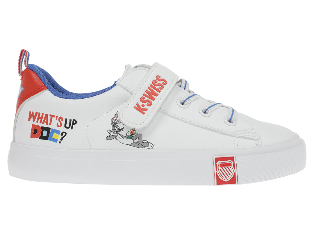 Tenis K-SWISS Mini Trinity Bugsy Blanco y Azul para Niño