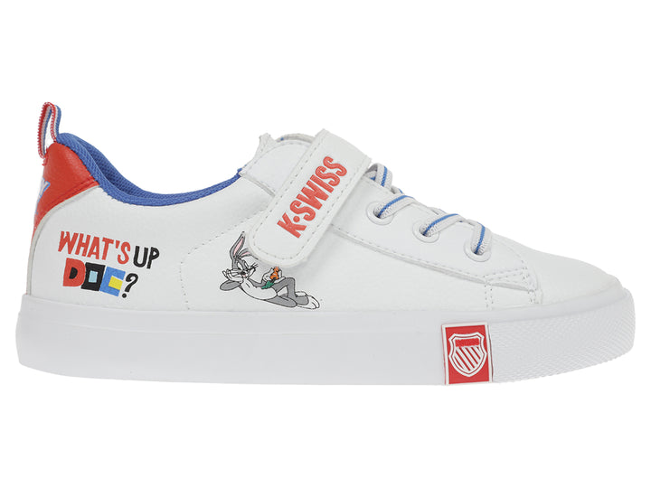 Tenis K-SWISS Mini Trinity Bugsy Blanco y Azul para Niño
