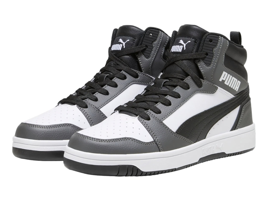 Tenis PUMA Rebound V6 Blanco, Negro y Gris para Hombre