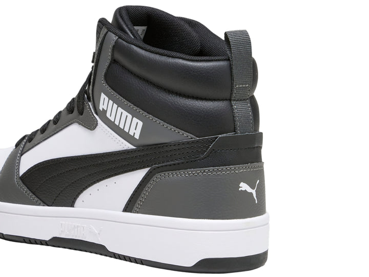 Tenis PUMA Rebound V6 Blanco, Negro y Gris para Hombre