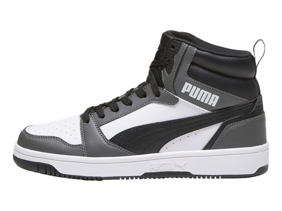 Tenis PUMA Rebound V6 Blanco, Negro y Gris para Hombre