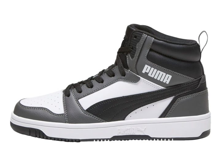 Tenis PUMA Rebound V6 Blanco, Negro y Gris para Hombre