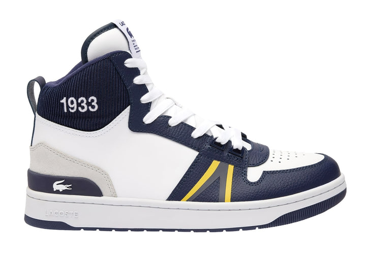 Tenis Lacoste L001 Mid Blanco y Azul Marino para Hombre