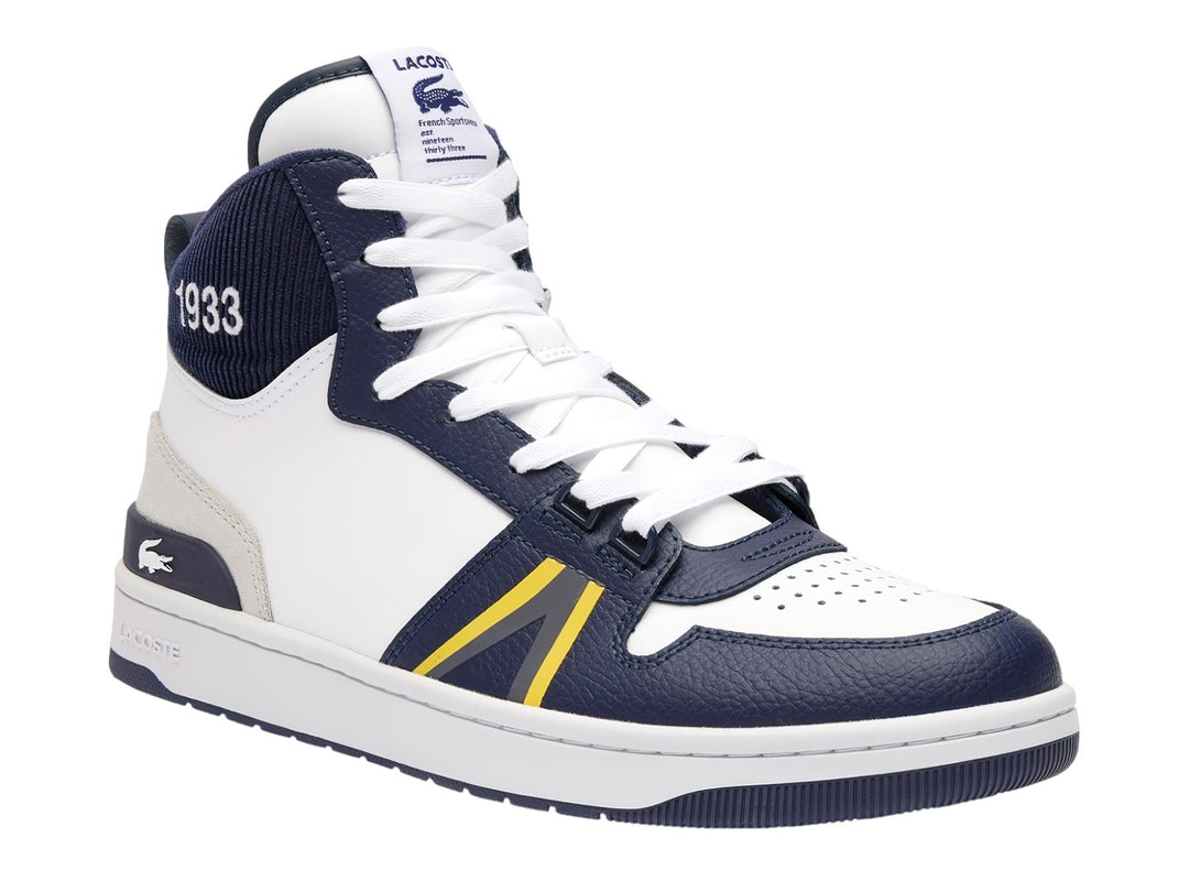 Tenis Lacoste L001 Mid Blanco y Azul Marino para Hombre