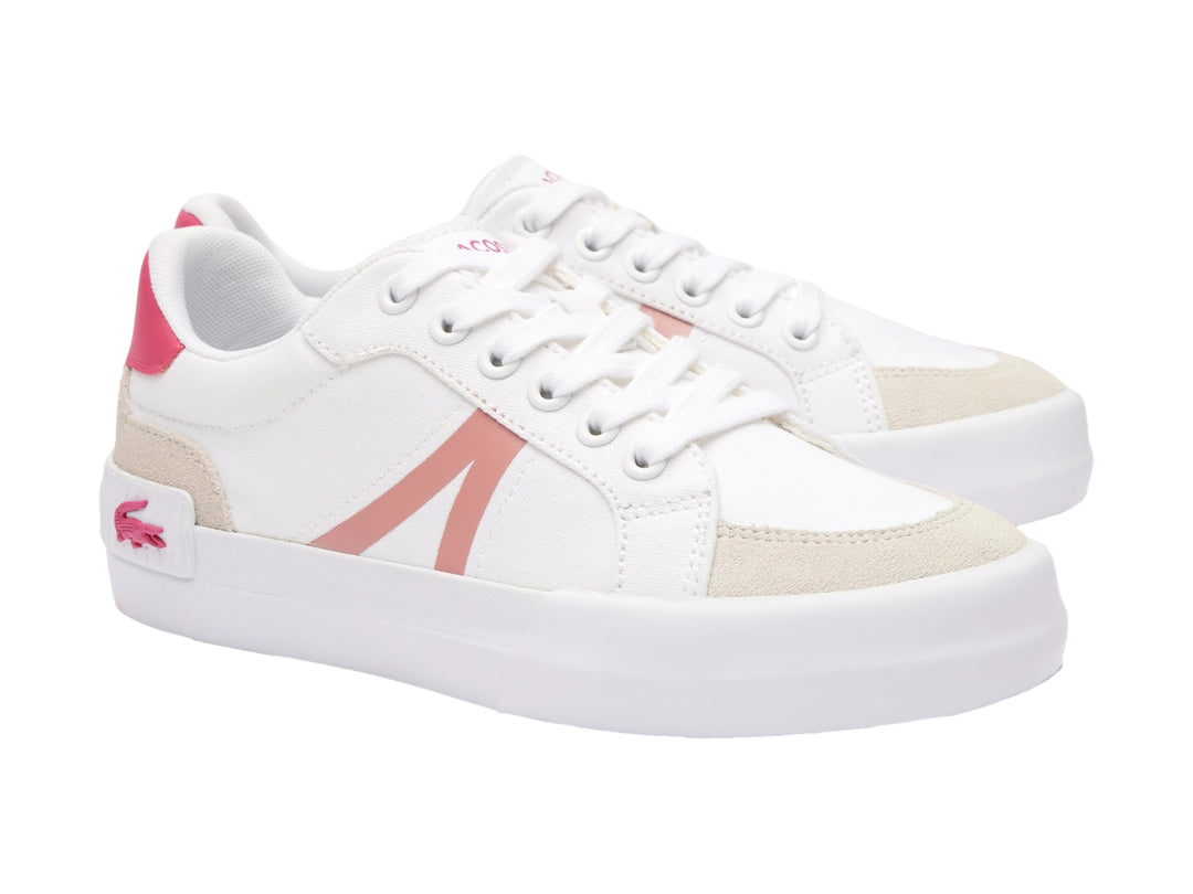 Tenis Lacoste Blancos con Rosa para Niña