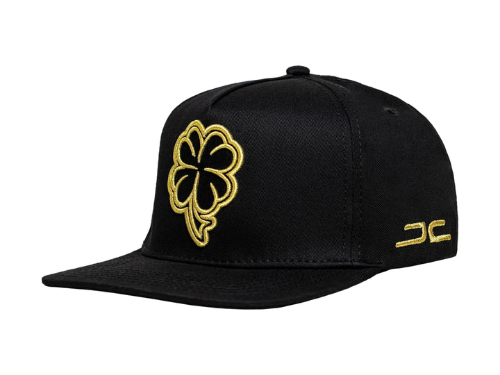 Gorra JC Hats Trébol Negro y Dorado para Hombre