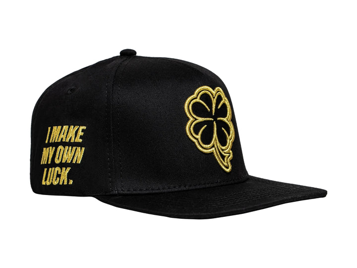 Gorra JC Hats Trébol Negro y Dorado para Hombre