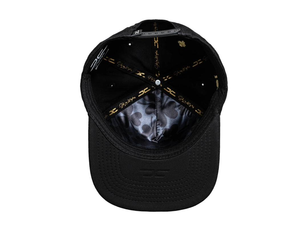 Gorra JC Hats Trébol Negro y Dorado para Hombre