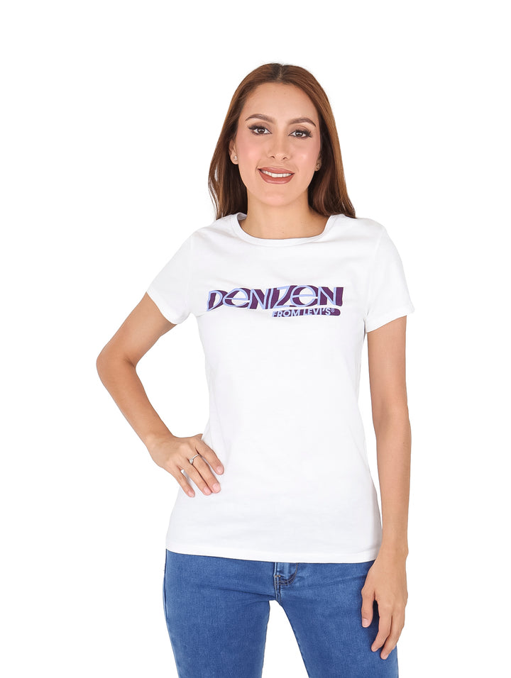 Playera Denizen Perfect Tee Blanca para Mujer