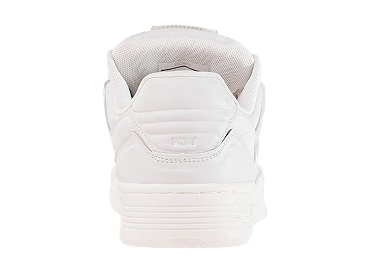 Tenis PONY M-100 LO en color blanco, diseño deportivo de corte bajo con suela gruesa.