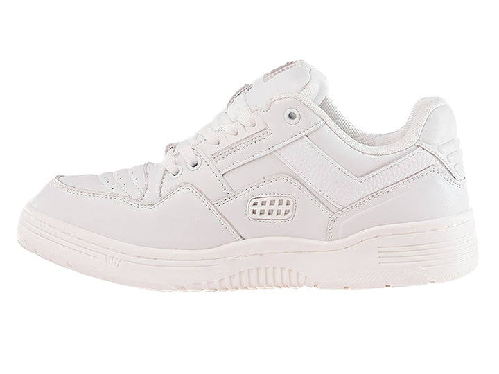 Tenis PONY M-100 LO en color blanco, diseño deportivo de corte bajo con suela gruesa.