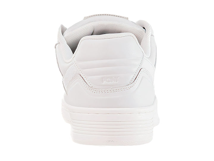 Tenis PONY M-100 LO en color blanco, diseño deportivo de corte bajo con suela blanca.