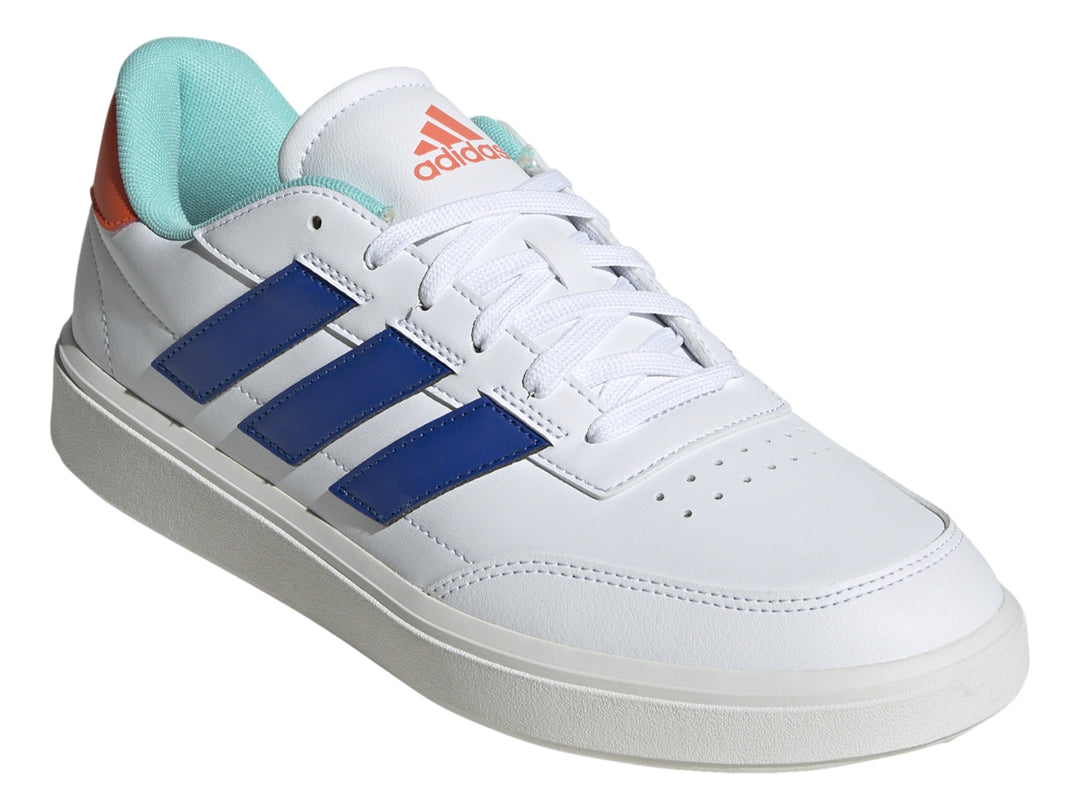 Tenis Adidas Courtblock Blanco Azul y Naranja para Hombre