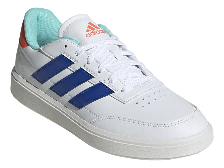Tenis Adidas Courtblock Blanco Azul y Naranja para Hombre