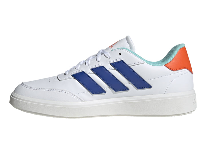 Tenis Adidas Courtblock Blanco Azul y Naranja para Hombre
