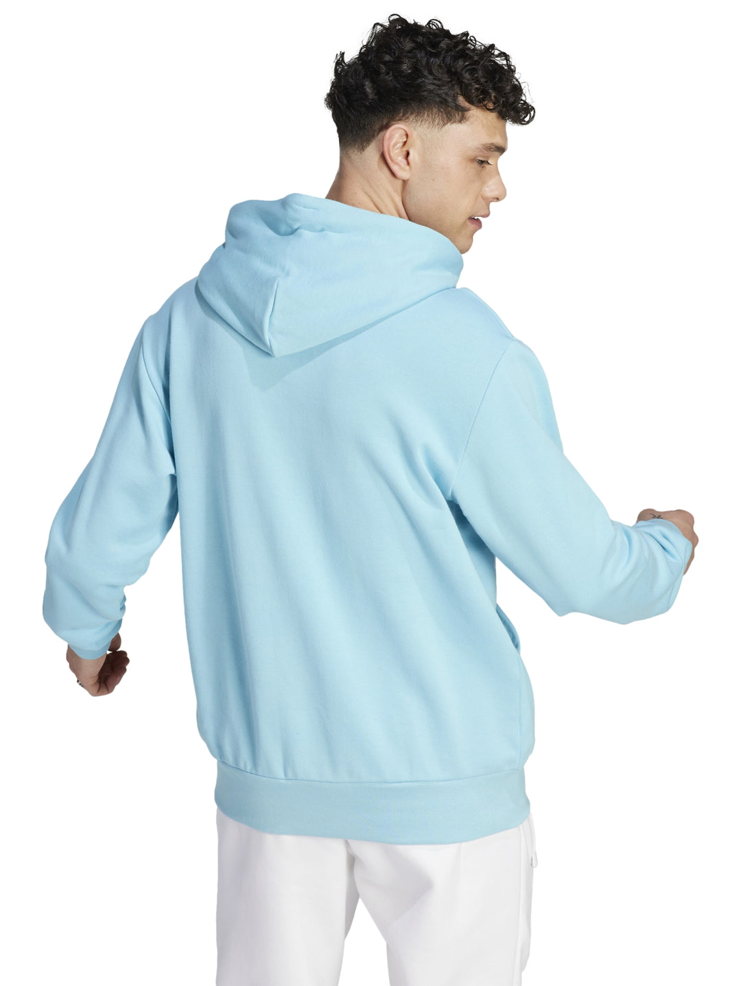 Sudadera con capucha Adidas en color azul aqua con logotipo frontal