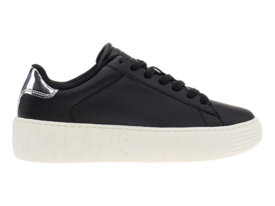 Tenis Tommy Hilfiger Negro y Plata para Mujer