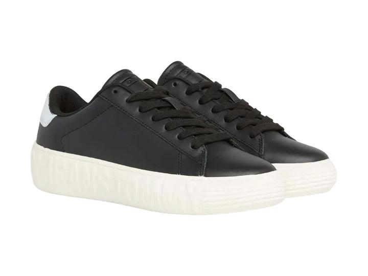 Tenis Tommy Hilfiger Negro y Plata para Mujer