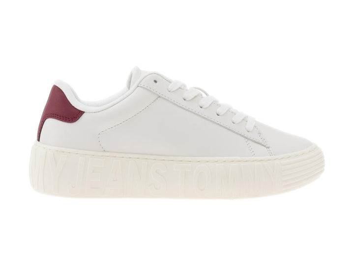 Tenis Tommy Hilfiger Blanco y Rojo para Mujer