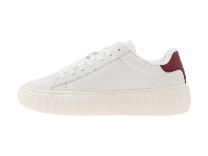 Tenis Tommy Hilfiger Blanco y Rojo para Mujer