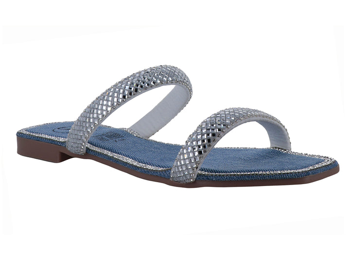 Sandalias Sary Color Cielo con Cristales
