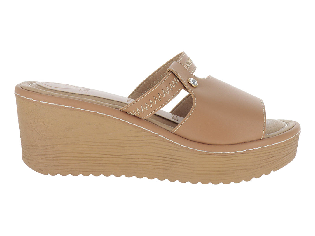 Sandalias Sary Plataforma Beige para Mujer