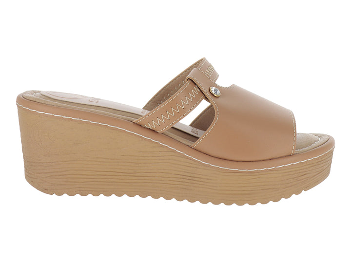 Sandalias Sary Plataforma Beige para Mujer