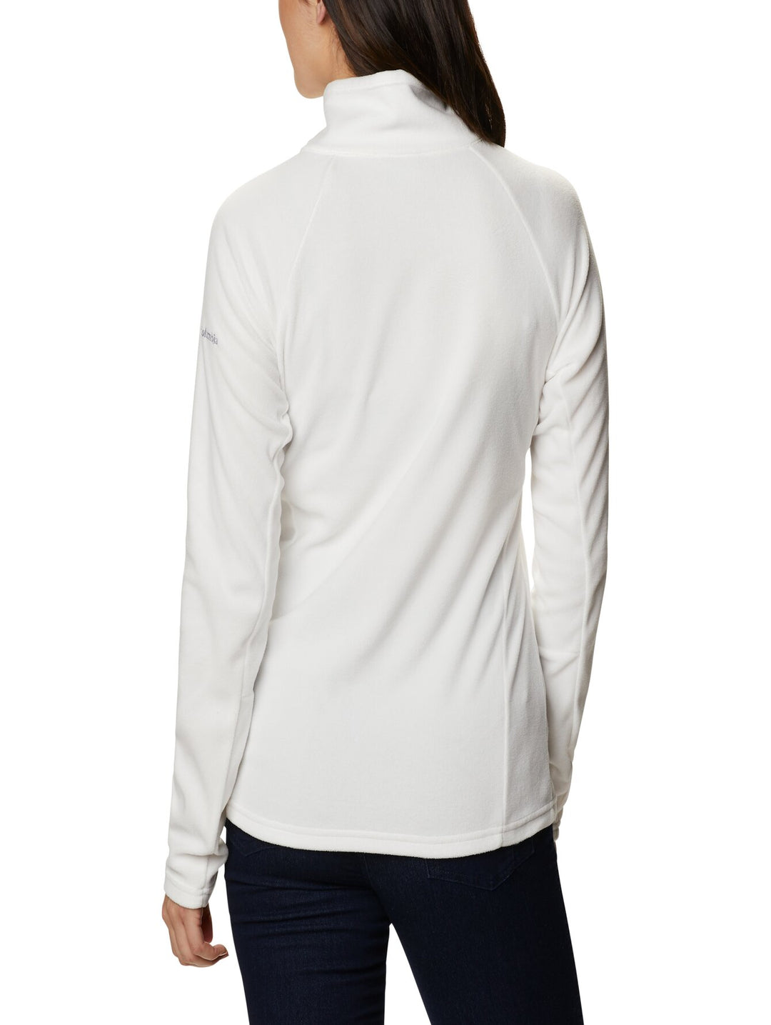 Sudadera blanca Columbia Glacial IV con medio cierre y cuello alto para Mujer.