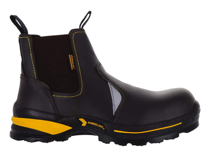 Botas Cliff Café con Casco de Poliamida para Hombre
