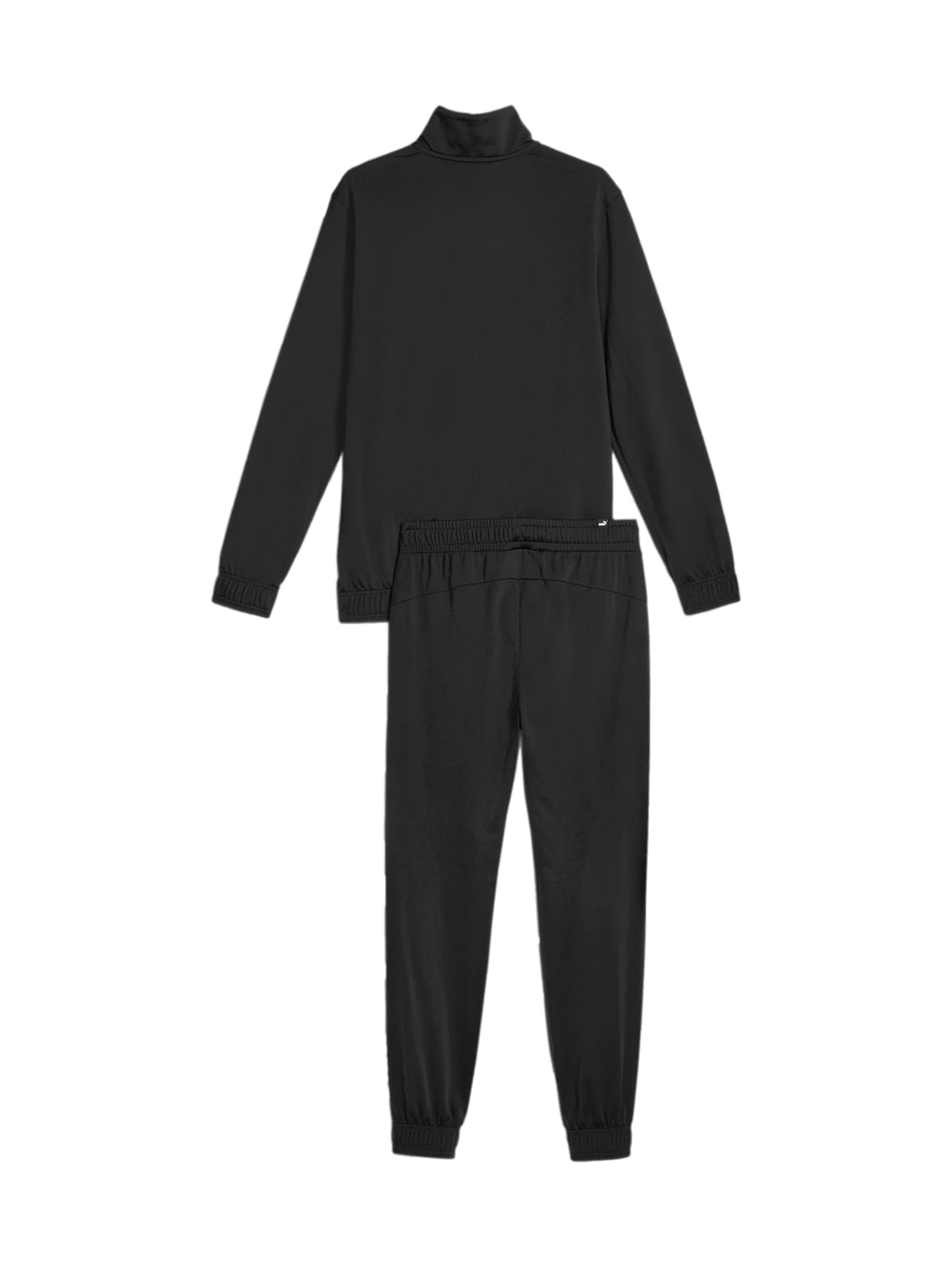 Conjunto deportivo PUMA negro con franja blanca en la chaqueta y pantalón a juego.