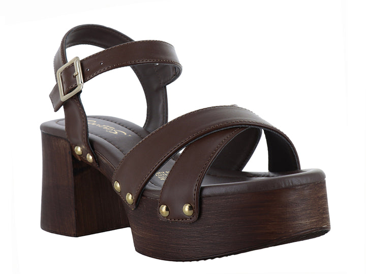 Sandalias Senties Café para Mujer