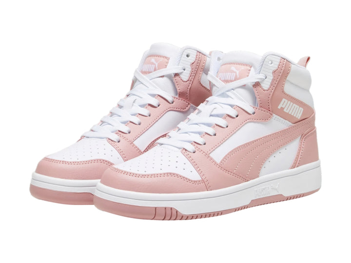 Tenis PUMA Rebound V6 Blanco y Rosa para Mujer