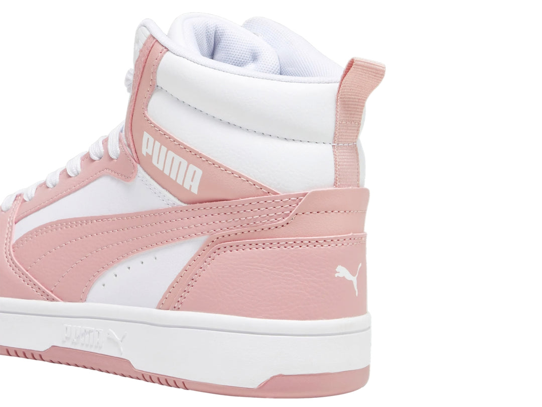Tenis PUMA Rebound V6 Blanco y Rosa para Mujer
