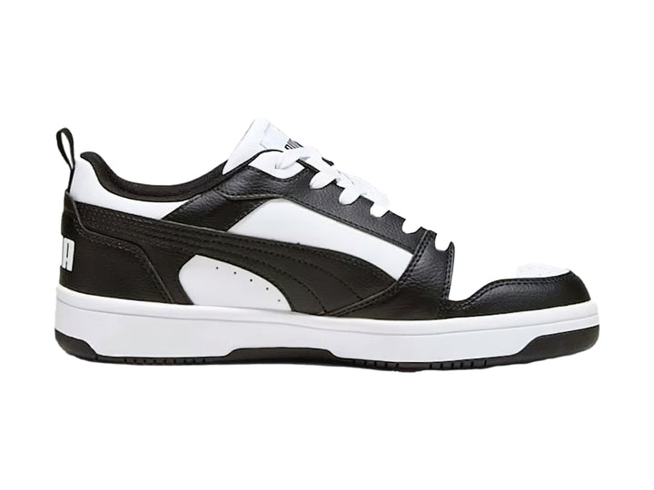 Tenis PUMA Rebound V6 Low Blanco y Negro para Hombre
