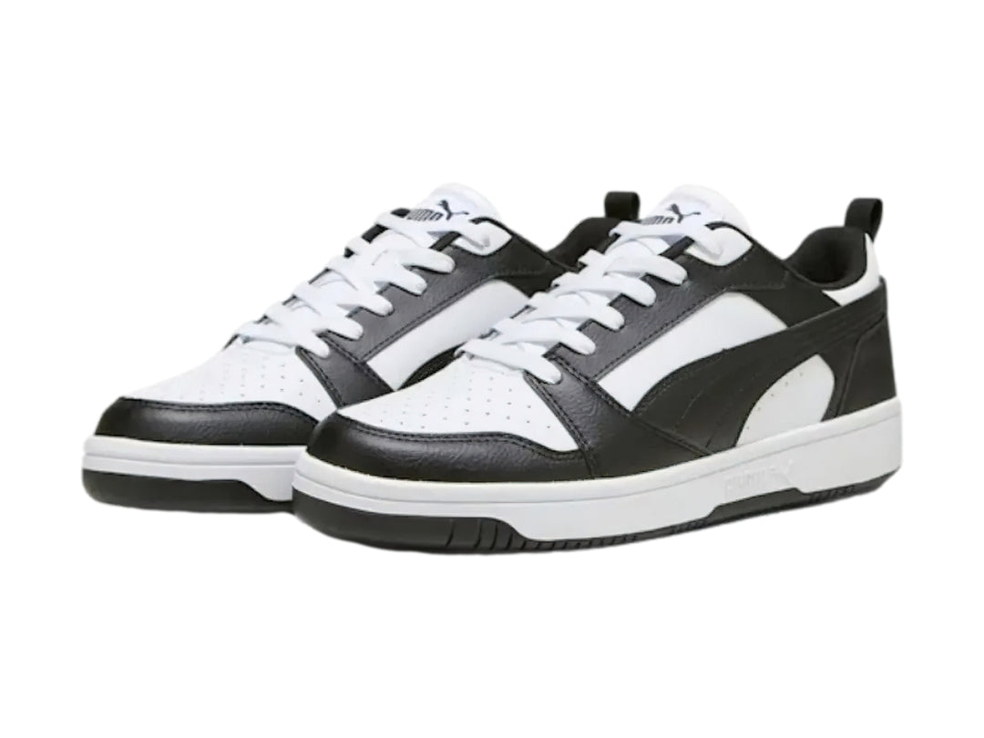 Tenis PUMA Rebound V6 Low Blanco y Negro para Hombre