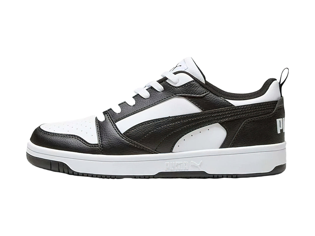 Tenis PUMA Rebound V6 Low Blanco y Negro para Hombre