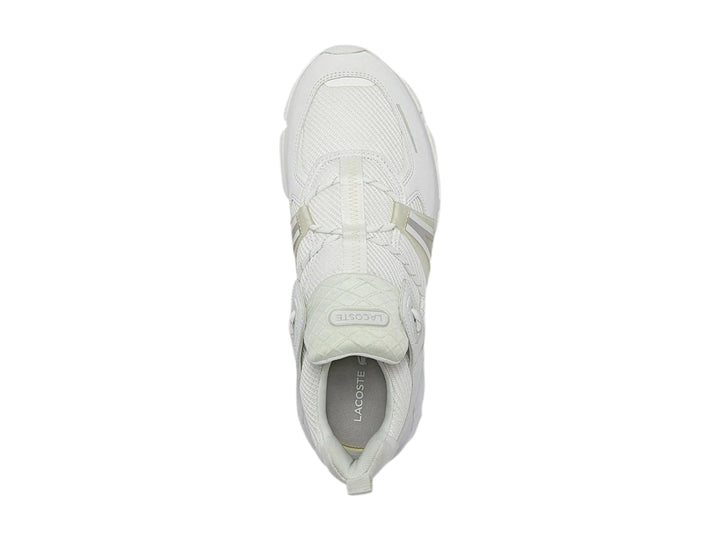 Tenis deportivos Lacoste de color blanco con diseño moderno y suela robusta.