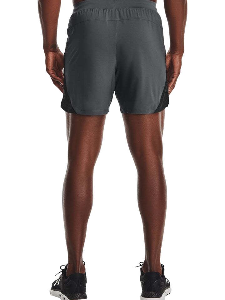 Short Under Armour Launch 5 Gris y Negro para Hombre